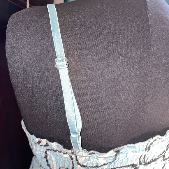 Vintage Y2K Blue Floral Cottage Core Baby Doll Derek Heart Dress / Size: L - Picture 11 of 11